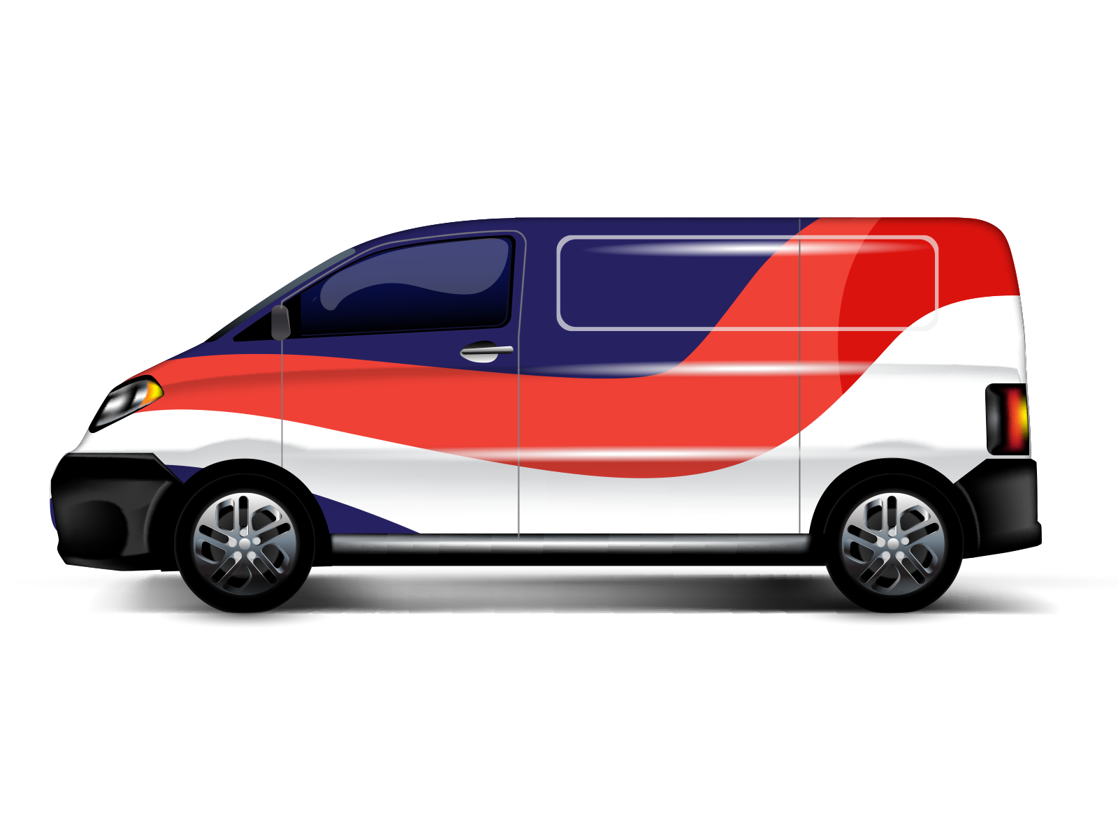 Fleet branding Abu Dhabi – delivery vans with matching company graphics